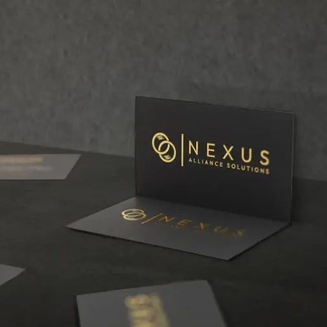 Raised Shiny Foiled Business Cards